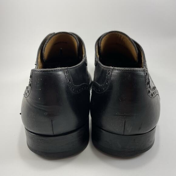 Magnanni Sergio Wingtip Oxford Dress Shoes Black Calfskin Leather 13974 Mens 8.5 main image 4